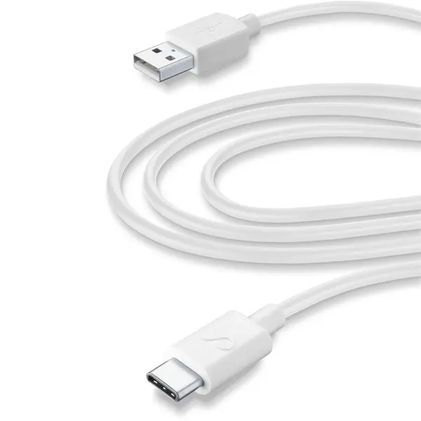 Cablu încărcare și sincronizare Cellularline Power Cable, USB Type-A/USB Type-C, 3m, Alb - photo