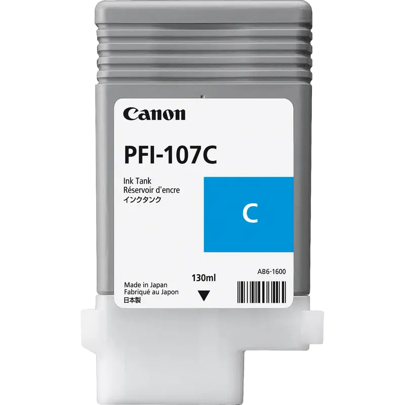 Картридж чернильный Canon PFI-107, 130мл, Голубой - photo