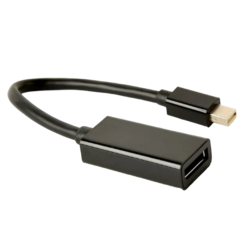 Adaptor Video Cablexpert A-mDPM-DPF4K-01, MiniDP (M) - DisplayPort (F), 0,15m, Negru - photo