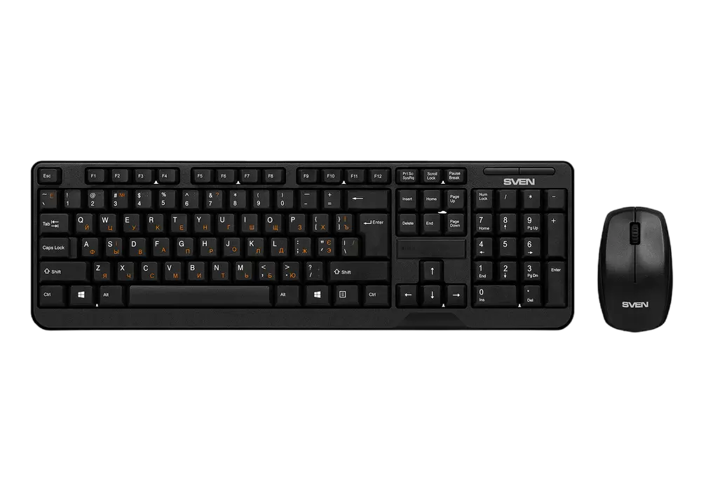 Set Tastatură + Mouse SVEN Comfort 3300, Fără fir, Negru - photo