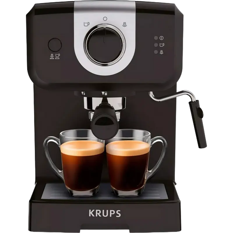 Кофеварка рожковая Krups XP320830, 1045Вт, Чёрный - photo