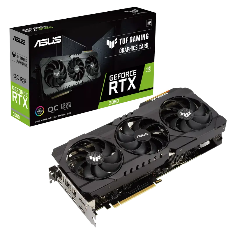 Видеокарта ASUS TUF-RTX3080-O12G-GAMING, 12ГБ GDDR6X 384бит - photo