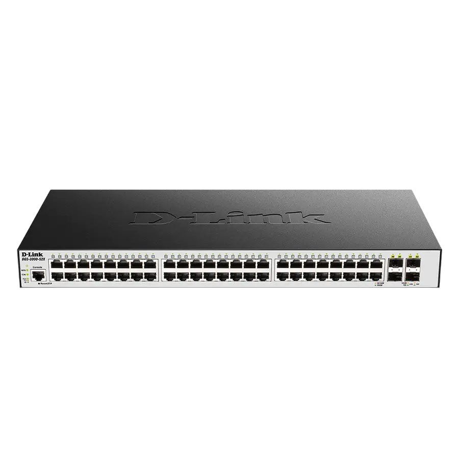 Switch de rețea D-Link DGS-3000-52X, 48x 10/100/1000 Mbps, 4x SFP+ - photo