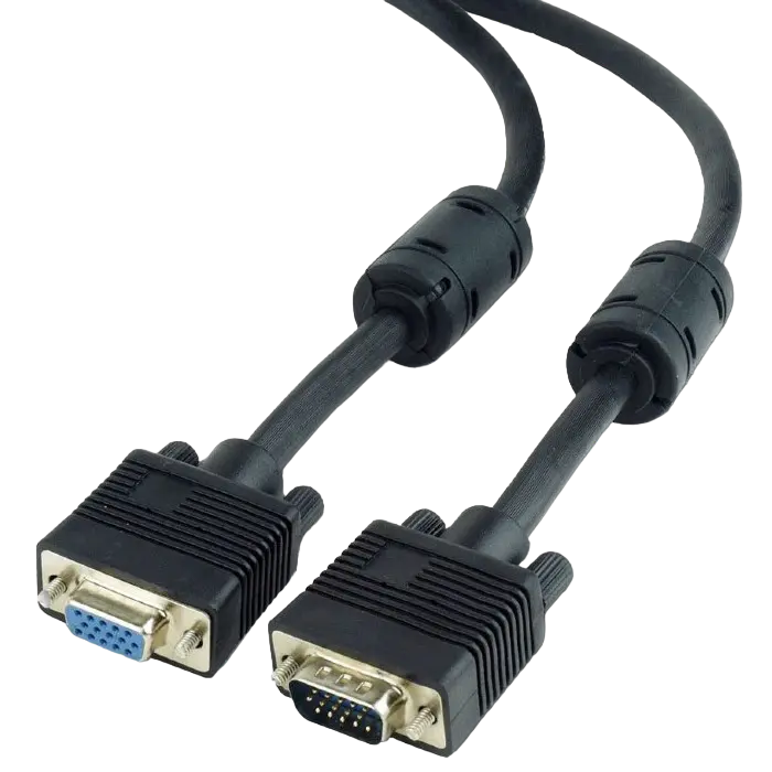 Видео кабель Cablexpert CC-PPVGAX-6B, VGA D-Sub (M) - VGA D-Sub (F), 1,8м, Чёрный - photo