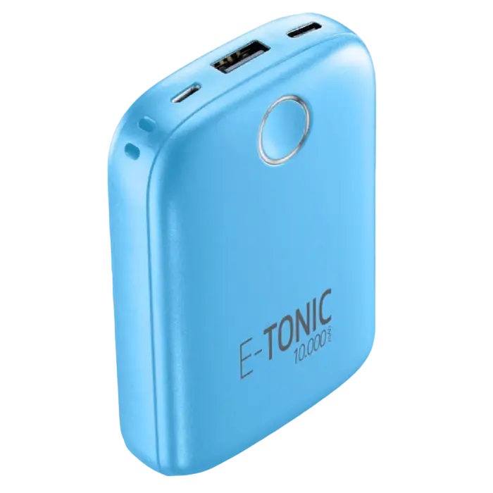 Портативное зарядное устройство Cellularline E-TONIC 10000, 10мА·ч, Синий - photo