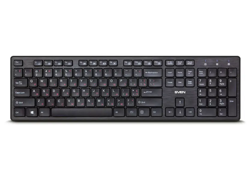 Tastatură SVEN KB-E5800W, Fără fir, Negru