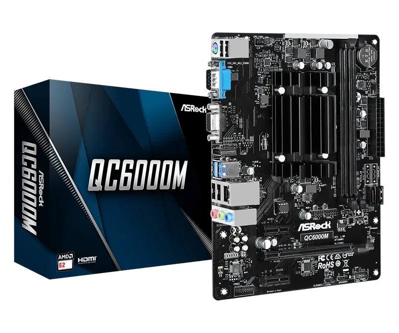 Placă de bază ASRock QC6000M, AMD SoC Platform, Micro-ATX - photo