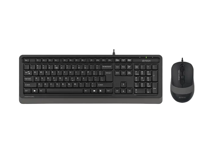 Клавиатура и мышь A4Tech F1010, Проводное, Чёрный/Серый - photo