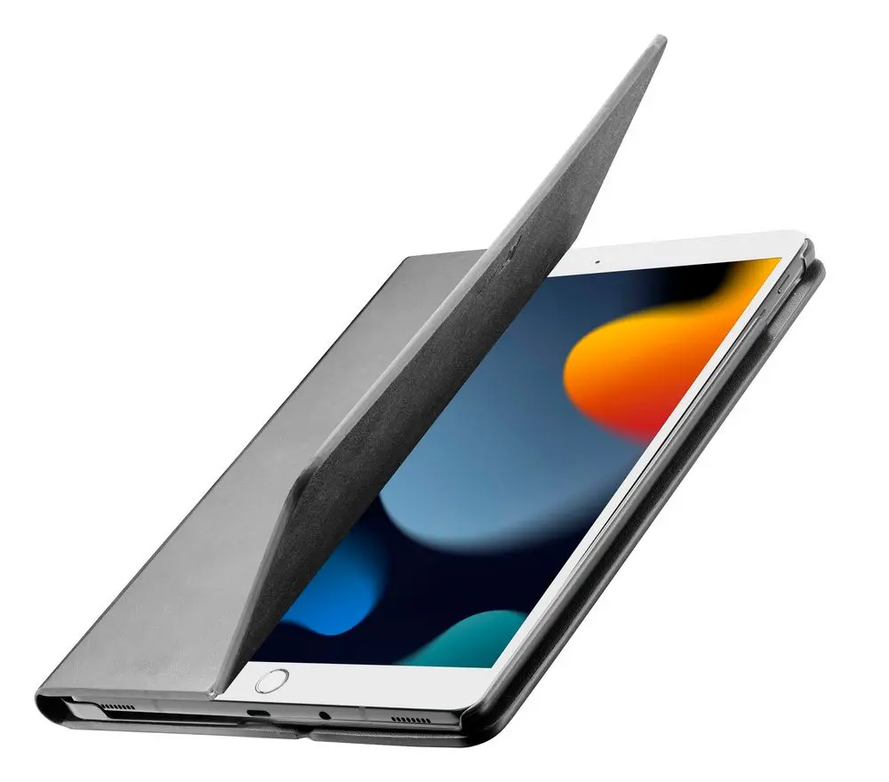 Husă pentru tabletă Cellularline Folio - iPad 10.2", Piele artificială, Negru