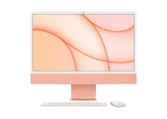 Computer All-in-One Apple iMac A2438, M1 with 8-core CPU and 8-core GPU, 16GB/512GB, macOS Big Sur, Portocaliu - photo