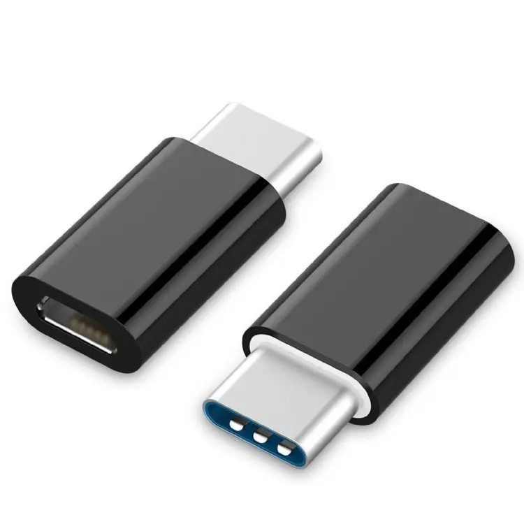 Adaptor Cablexpert A-USB2-CMmF-01, micro-USB (F)/USB Type-C, 0,3m, Negru