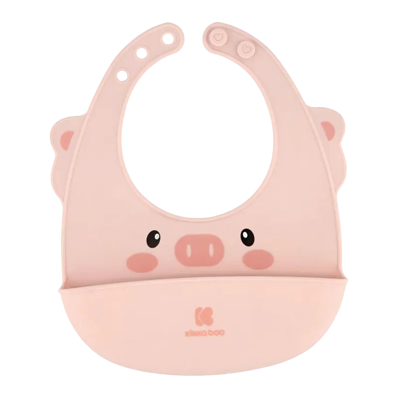 Нагрудник Kikka Boo Silicone bib, Розовый - photo