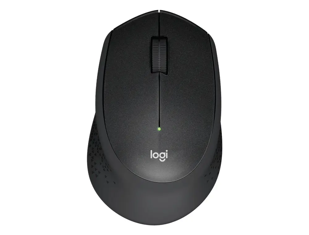 Wireless Mouse Logitech M330 Silent Plus, Optical, 1000 dpi, 3 buttons, Ergonomic, 1xAA, Black - photo