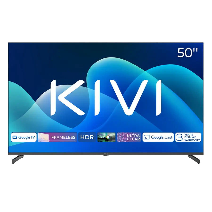 50" QLED SMART TV KIVI 50U710QB, 3840x2160 4K UHD, Android TV, Negru - photo