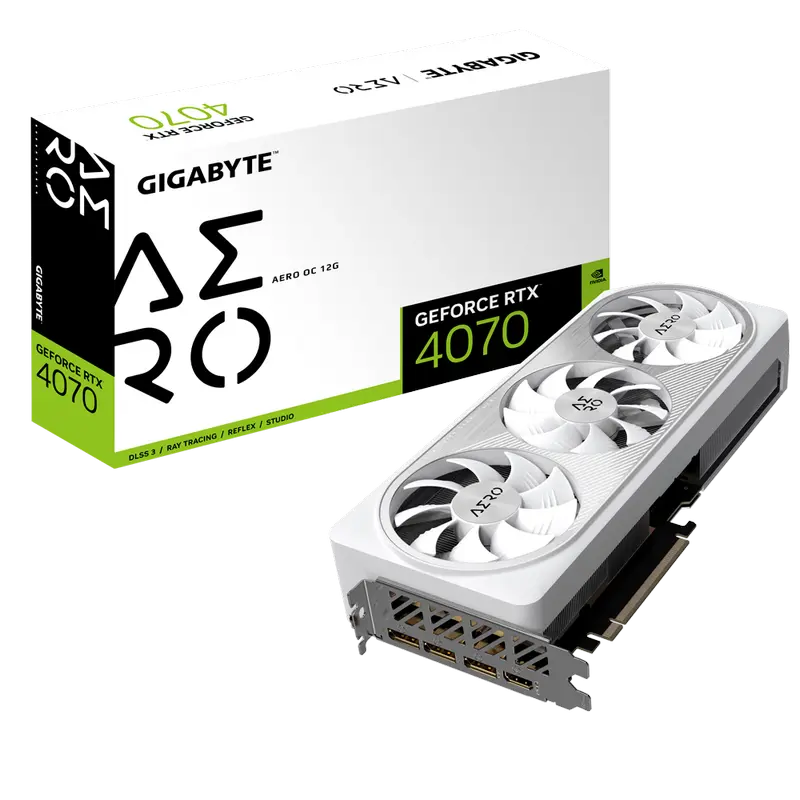 Placă Video Gigabyte GV-N4070AERO OC-12GD, 12GB GDDR6X 192bit  - photo