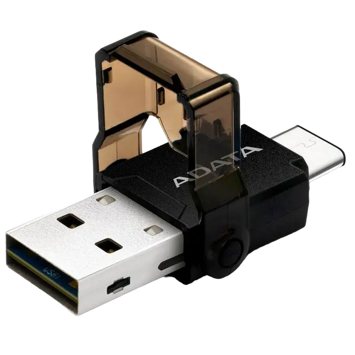 Cititor de carduri ADATA ACMR3PL-OTG-RBK, USB Type-C, USB Type-A, Negru - photo