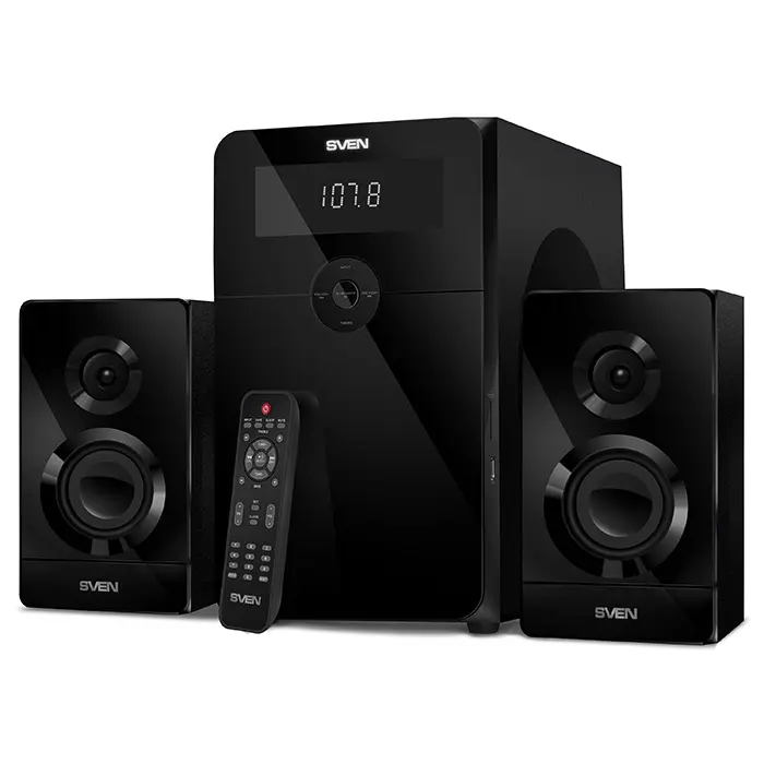 Speakers SVEN "MS-2250" SD-card, USB, FM, remote control, Bluetooth, Black, 80w/50w + 2x15w/2.1 - photo