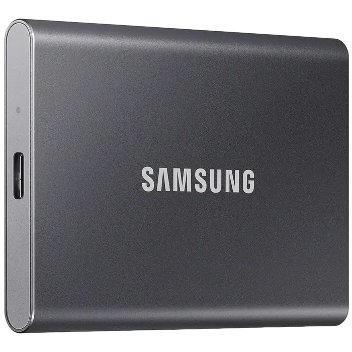 SSD portabil extern Samsung Portable SSD T7,  1 TB, Grey (MU-PC1T0T/WW) - photo