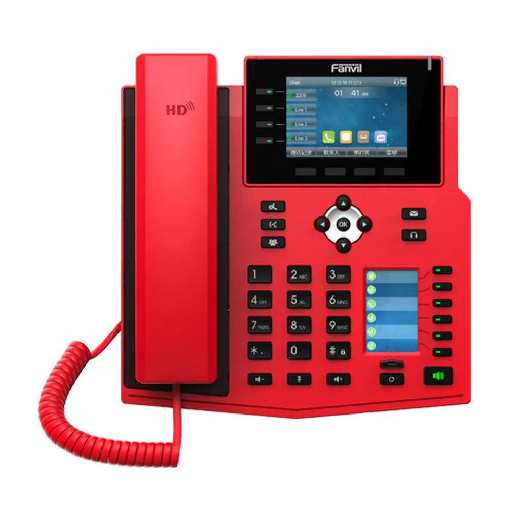 Fanvil X5U-R RED, High-end IP phone, Colour Display - photo
