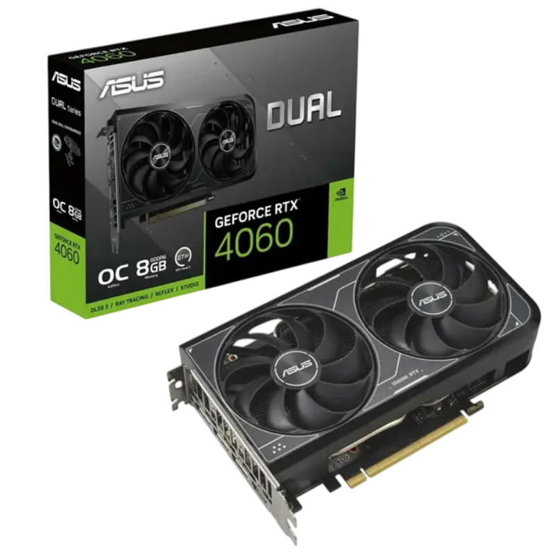 Placă Video ASUS DUAL-RTX4060-O8G-V2, 8GB GDDR6 128bit  - photo