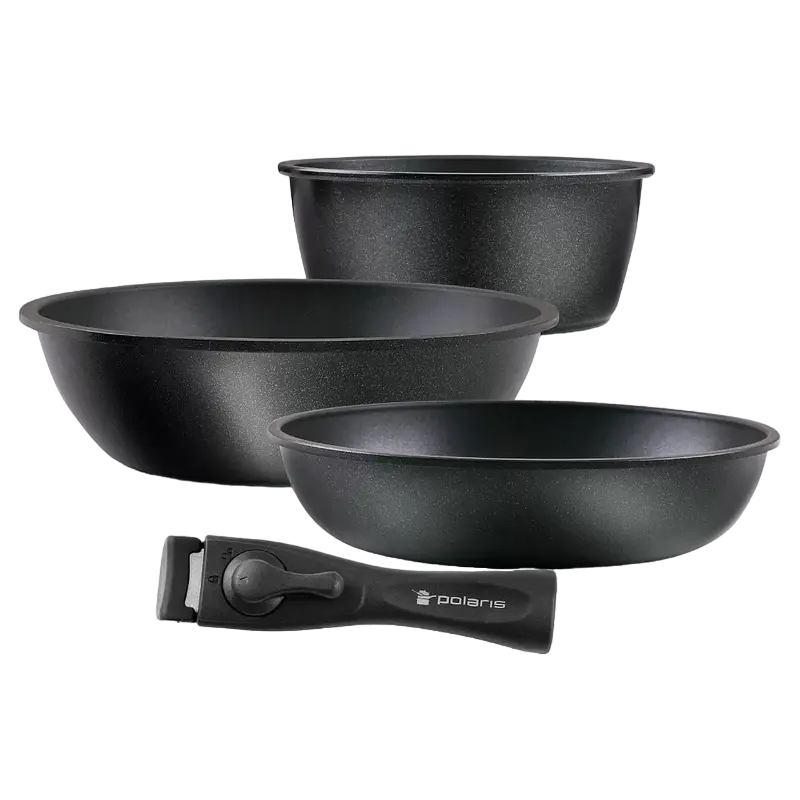 Набор посуды Polaris EasyKeep-4D, Чёрный - photo