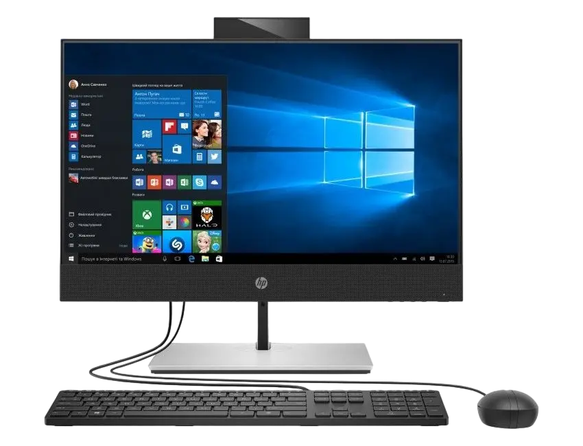 Computer All-in-One HP ProOne 400 G6, 23,8", Intel Core i7-11700T, 8GB/512GB, FreeDOS, Negru - photo