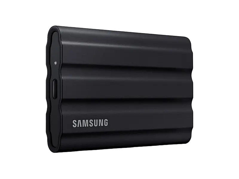 Внешний портативный SSD накопитель Samsung T7 Shield, 1 ТБ, Чёрный (MU-PE1T0S/EU) - photo