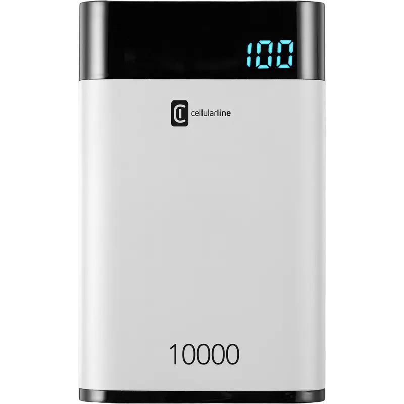 Портативное зарядное устройство Cellularline FreePower MANTA 10000, 10000мА·ч, Белый - photo