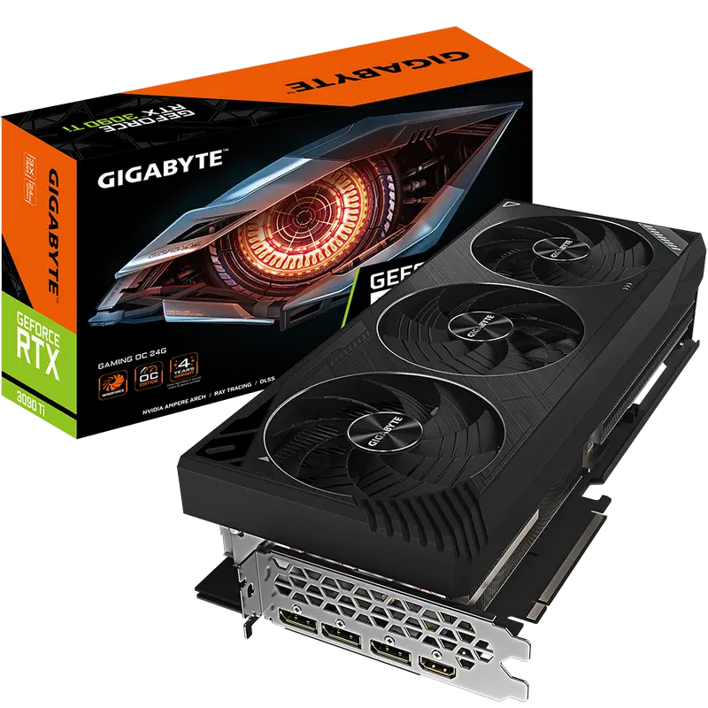 Видеокарта Gigabyte GV-N309TGAMING OC-24GD, 24 ГБ GDDR6X 384бит - photo