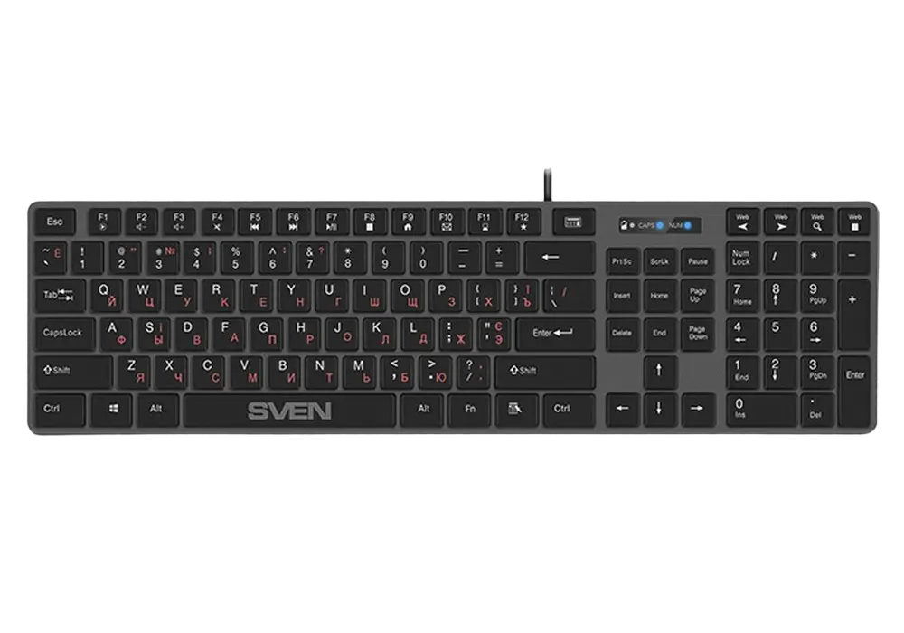 Tastatură SVEN KB-E5000, Cu fir, Negru - photo