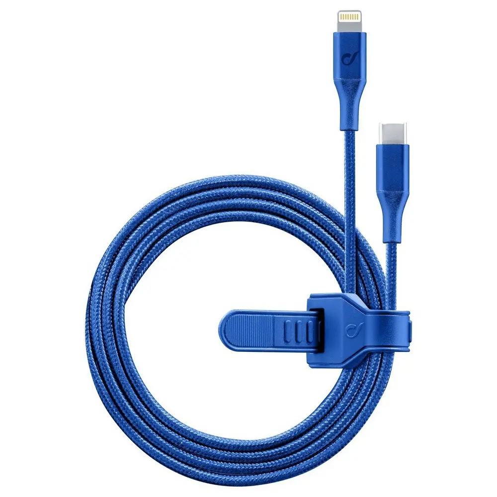 Type-C to Lightning Cable Cellular, Strip MFI, 1M, Blue - photo