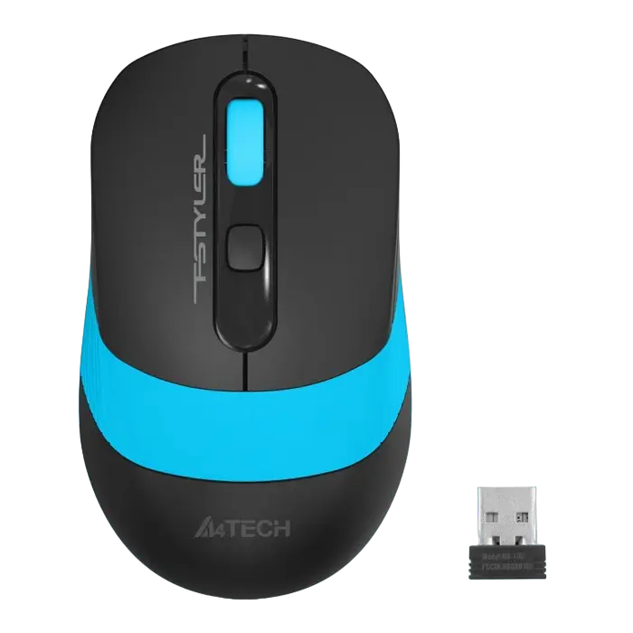 Mouse Wireless A4Tech FG10, Negru/Albastru - photo