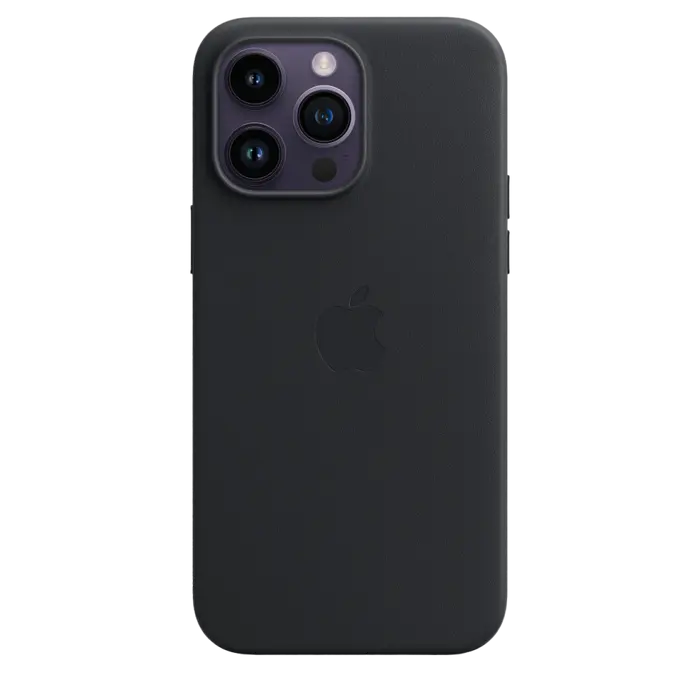 Чехол Apple iPhone 14 Pro Max Leather Case with MagSafe, Чёрный - photo