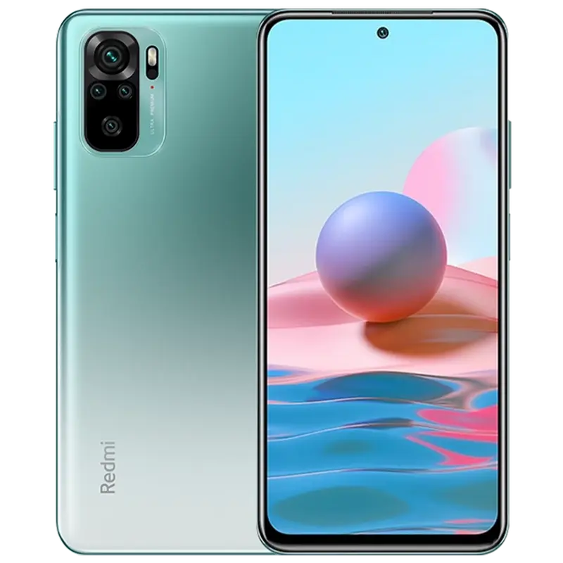 Смартфон Xiaomi Redmi Note 10, 64Гб/4Гб, Зелёный - photo