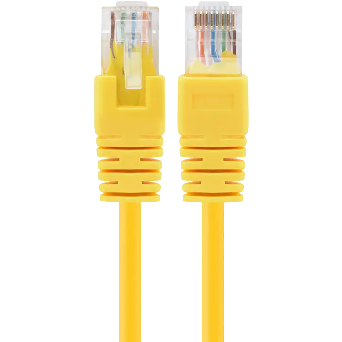 Patch cord Cablexpert PP12-0.25M/Y, CAT5e UTP, 0,25m, Galben - photo