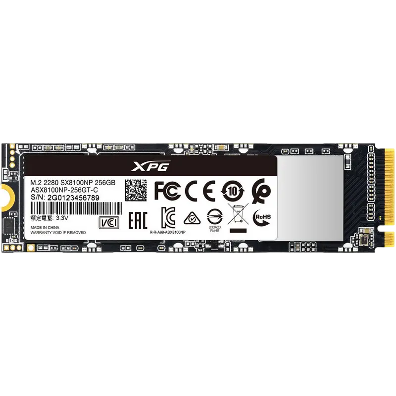 Накопитель SSD ADATA XPG SX8100, 256Гб, ASX8100NP-256GT-C - photo