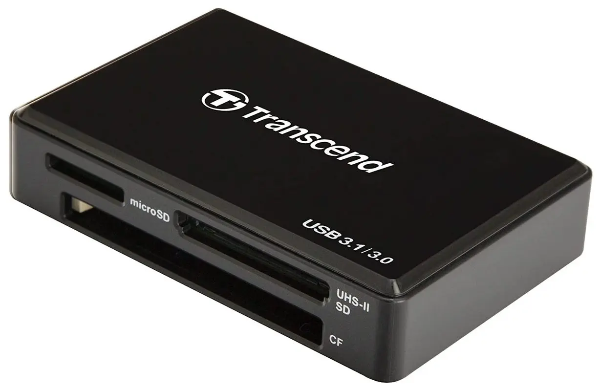 Cititor de carduri Transcend TS-RDF9, micro-USB, USB Type-A, Negru