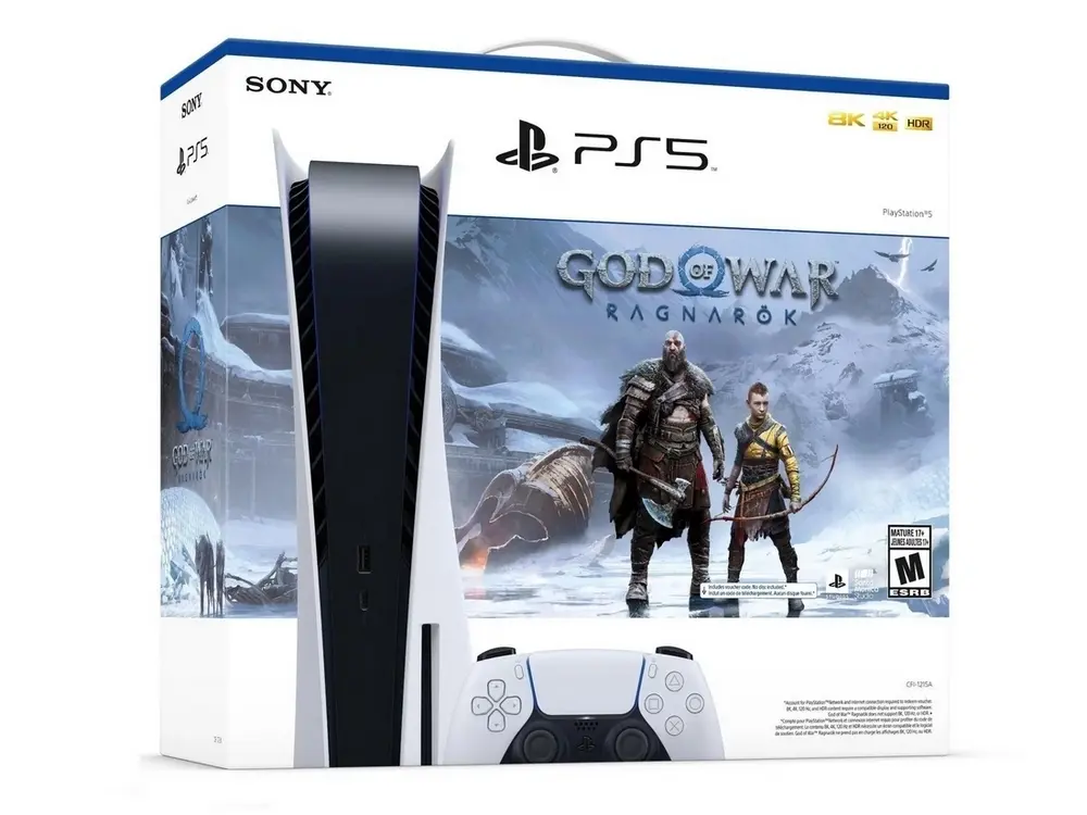 Consolă de jocuri SONY PlayStation 5, Alb, "God of War Ragnarök" - photo
