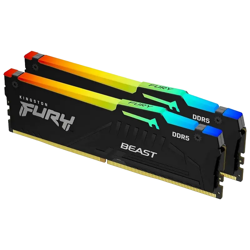 Memorie RAM Kingston FURY Beast RGB, DDR5 SDRAM, 6000 MHz, 64GB, KF560C30BBAK2-64 - photo