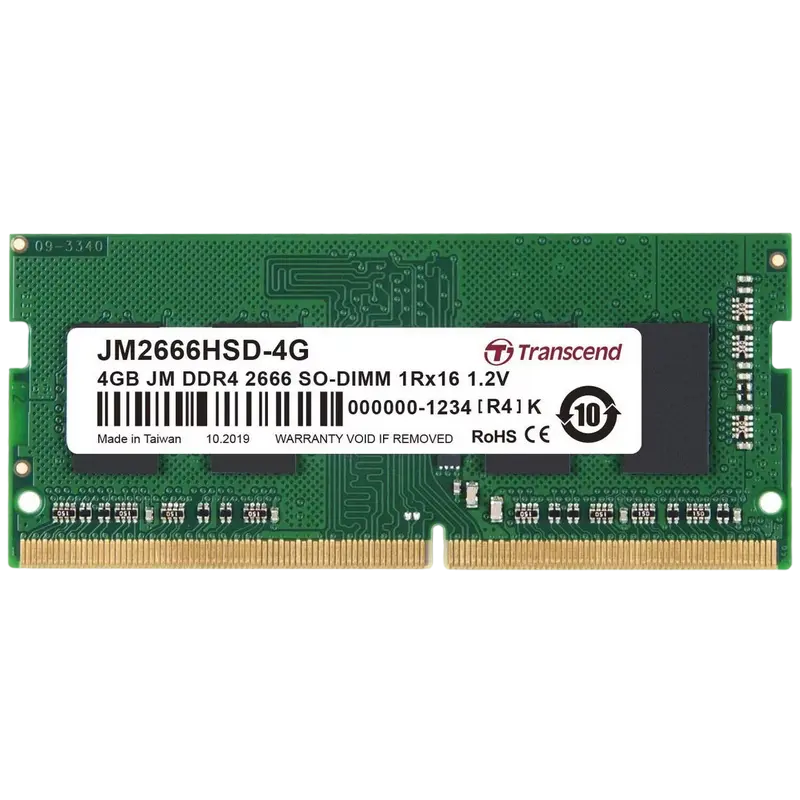 Оперативная память Transcend JM2666HSD-4G, DDR4 SDRAM, 2666 МГц, 4Гб - photo