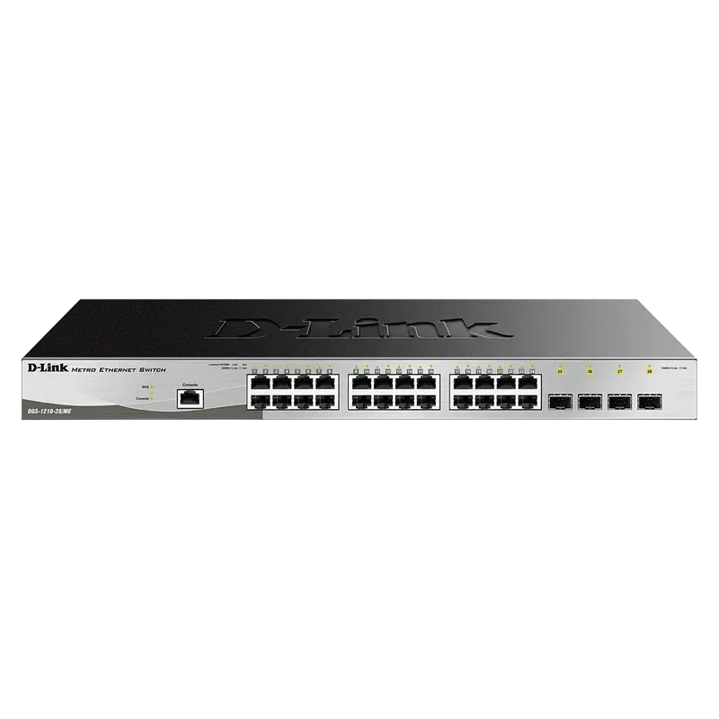 Сетевой коммутатор D-Link DGS-1210-28/ME, 24x 10/100/1000 Мбит/с, 4x SFP - photo