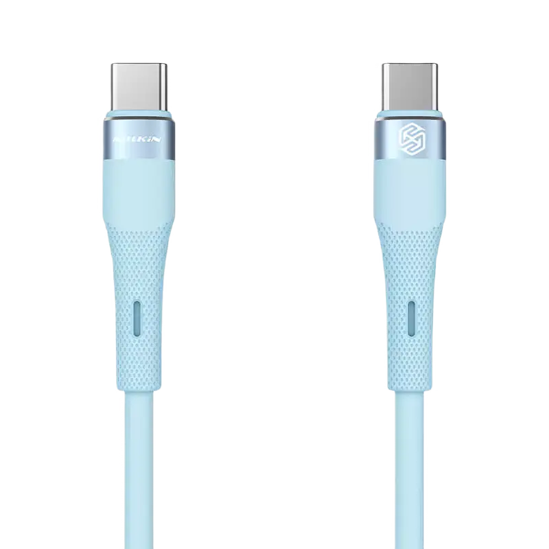 Cablu de încărcare Nillkin Type-C to Type-C Cable, Flowspeed, USB Type-C/USB Type-C, 1,2m, Albastru - photo