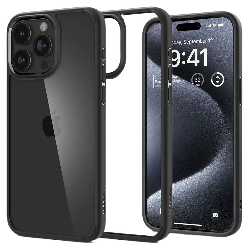 Spigen iPhone 15 Pro, Ultra Hybrid, Matte Black - photo