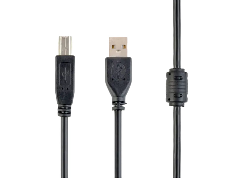 Кабель данных для периферийных устройств Cablexpert CCFB-USB2-AMBM-3M, USB Type-A/USB Type-B, 3м, Чёрный - photo