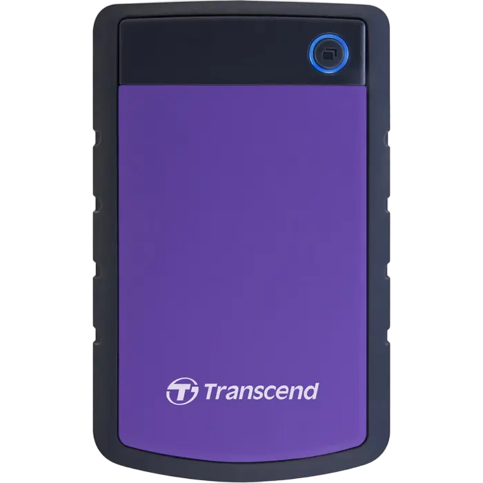 HDD portabil extern Transcend StoreJet 25H3P, 1 TB, Gri/Violet (TS1TSJ25H3P) - photo
