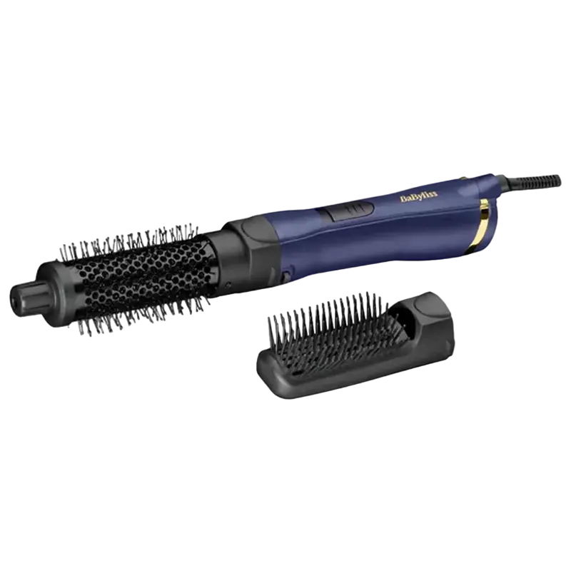 Фен-щётка BaByliss Midnight Luxe AS84PE, 800 Вт, Синий - photo