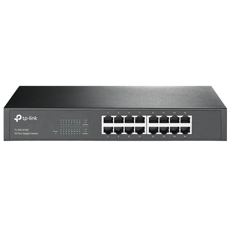 Сетевой коммутатор TP-LINK TL-SG1016D, 16x 10/100/1000 Мбит/с - photo