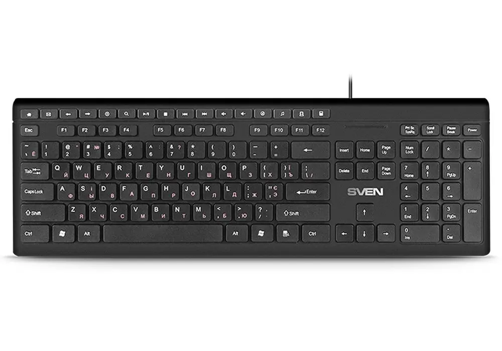 Tastatură SVEN KB-S307M, Cu fir, Negru - photo