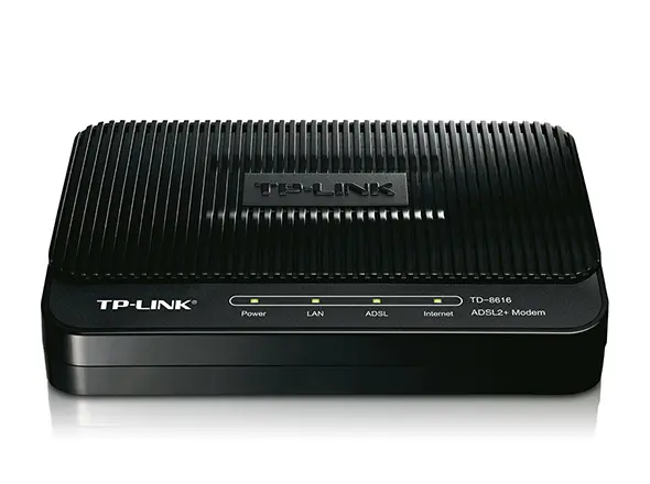 Modem ADSL TP-LINK TD-8616, ADSL/ADSL2/ADSL2 + până la 24 Mbps, Negru - photo