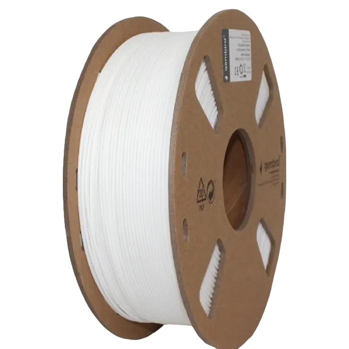 Filament pentru imprimantă 3D Gembird 3DP-PLA1.75-01-W, PLA, Alb, 1.75 mm, 1 kg - photo